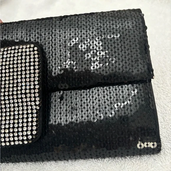 Sondra Roberts Black Sequin Rhinestone Purse - Picture 2 of 5